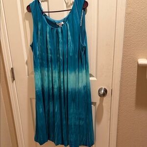 Dress Barn Blue Ombre Sleeveless Dress